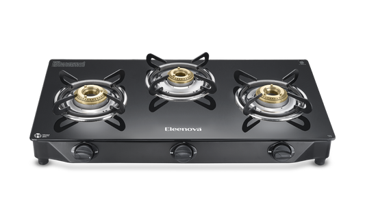 Eleenova Reflex Gas Stove | 2 Burner Reflex Plus 2 Burner, 3 Burner & 4 Burner | Advanced Teknotuf Superior Glass | High-Speed Jumbo Burner | 360° Rotating Inlet Nozzle | Ample Burner Space | ISI Certified | 2 Year Warranty