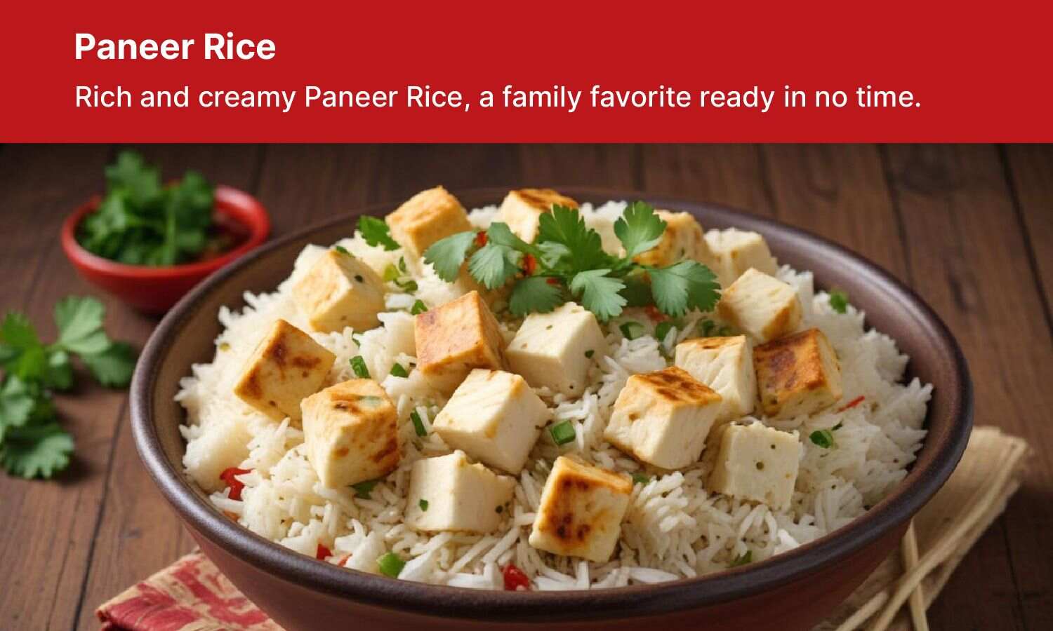 Rice Cooker Recipes - Paneer Rice