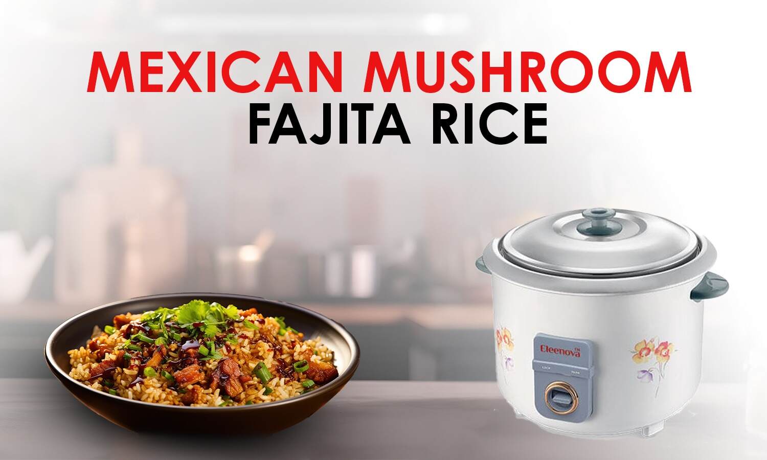 Rice Cooker Recipes Beyond Rice | Mexican Mushroom Fajita Rice