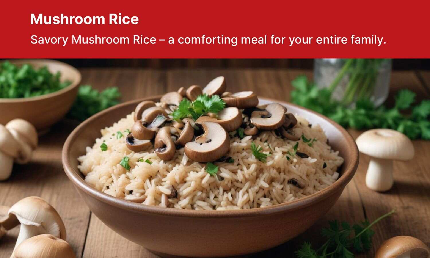 Rice cooker recipes - Mushroom Rice