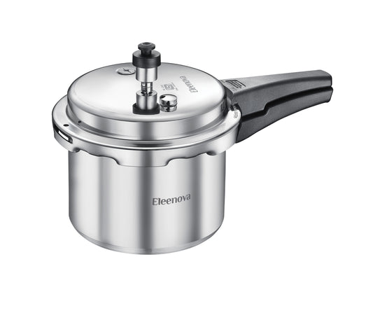 Eleenova Vintage OL Aluminium Pressure Cooker  – Without IB, Precision Weight Valve, ISI Certified, 5-Year Warranty