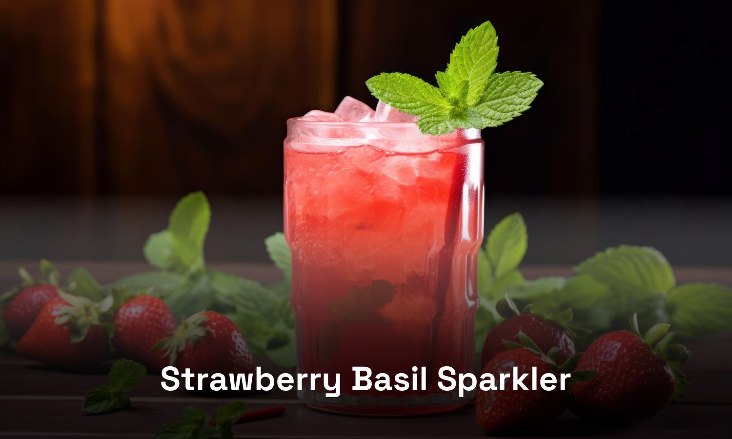 Valentine's Day Mocktail Recipes | Strawberry Basil Sparkler