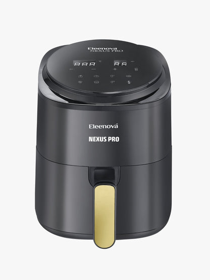 Eleenova Nexus Pro Air Fryer 1250W, 4.5L Capacity, Aero Crispy Technology, 7 Preset Menus, Smart Touch Digital Display, 85% Less Oil, Pull-Out Basket with Safety Switch, 1 Year Warranty, Made in India