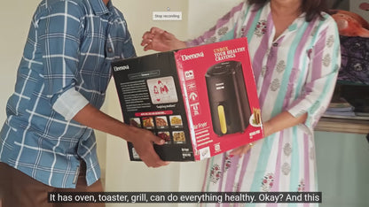 Eleenova Nexus Pro Air Fryer 1250W, 4.5L Capacity, Aero Crispy Technology, 7 Preset Menus, Smart Touch Digital Display, 85% Less Oil, Pull-Out Basket with Safety Switch, 1 Year Warranty, Made in India